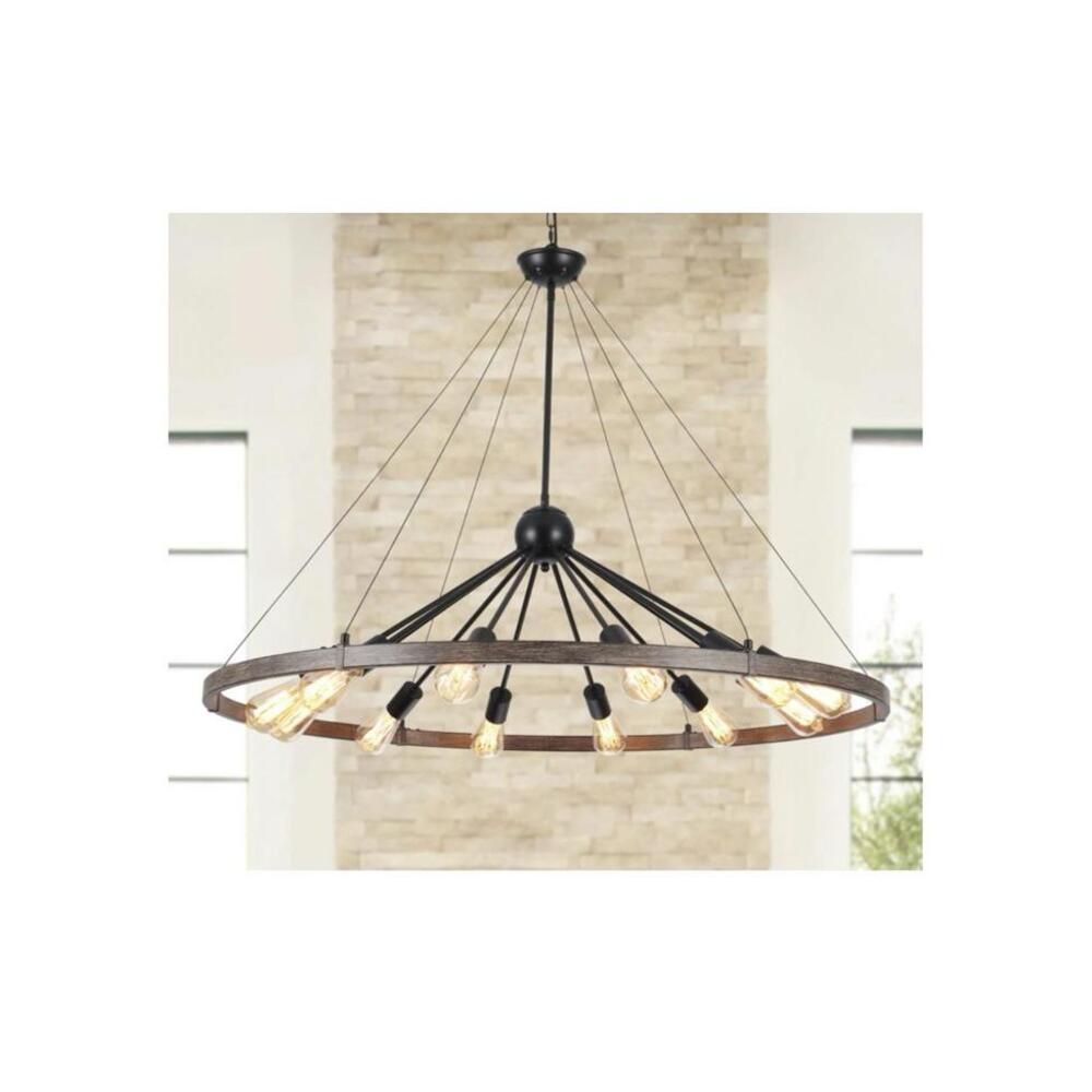 Gracie Oaks Sputnik Wagon WheelChandelier